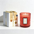 CouldNook Scented Candles - French Embossed Glass Scalloped Candle