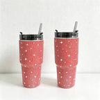 CouldNook 20/30oz Bling Rhinestone Car Tumbler - No Handle, Black Lid