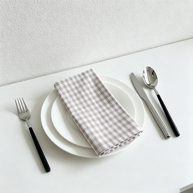 CouldNook Cotton Gingham Napkin - Classic Checkered Tea Towel & Placemat