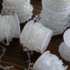 White / 0.6cm beads, 5m length