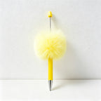 CouldNook Pen-Cute Pom Pom Beaded Ballpoint Pen DIY Creative Plush Ballpoint Pen for Gift & Office
