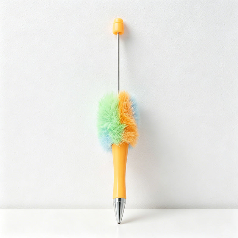 CouldNook Pen-Cute Pom Pom Beaded Ballpoint Pen DIY Creative Plush Ballpoint Pen for Gift & Office
