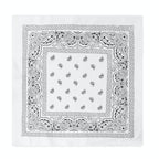 Paisley Print Culinary Bandanas - Polyester Square Headscarf(Set of 10)