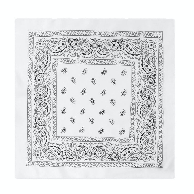 Paisley Print Culinary Bandanas - Polyester Square Headscarf(Set of 10)