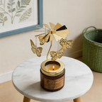 Rotating Carousel Candle Holder Candle Making Kits - Large Golden Spinning Tealight Carousel