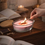 CouldNook Scented Candles - Large Wooden Wick Glass Bowl Candle