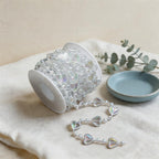 Iridescent Heart Bead Garland Wall Decor - Valentine & Christmas Decoration Chain