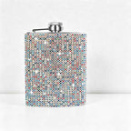 CouldNook 6/8oz Bling Rhinestone Hip Flask - Pocket Size with Funnel (Leopard & Gradient Series)
