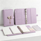 CouldNook Faux Leather Heart Lock Loose-Leaf Notebook