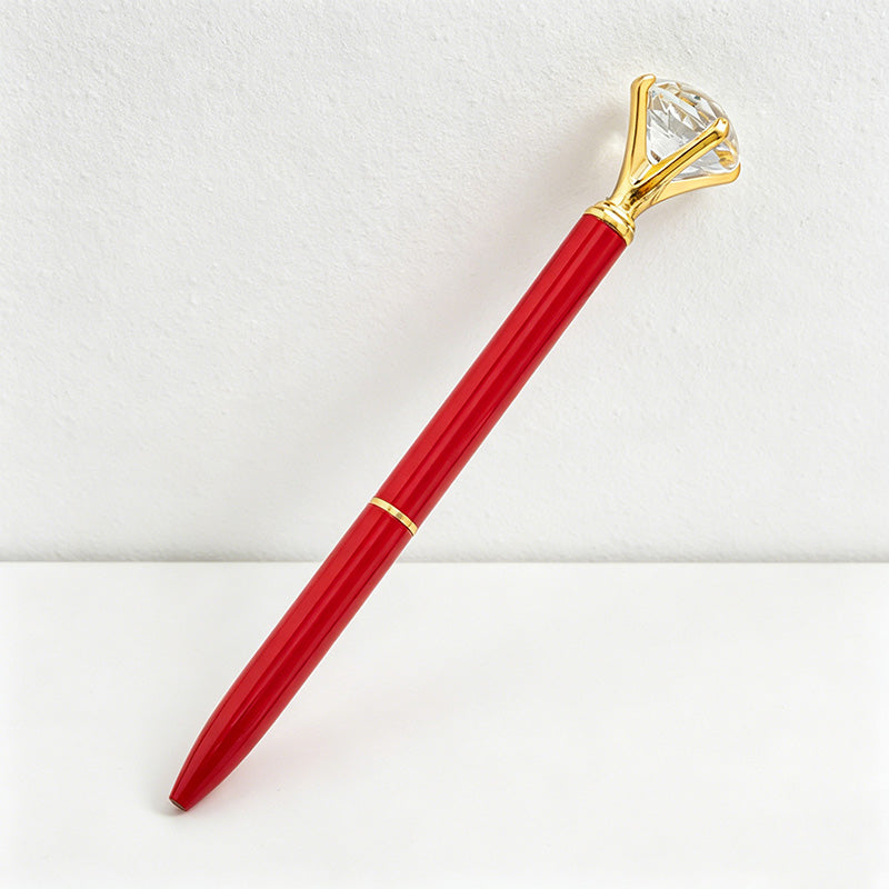 CouldNook Pen-Large Diamond Top Twist Retractable Metal Ballpoint Pen Custom Logo Gift Pen for Office Advertising School