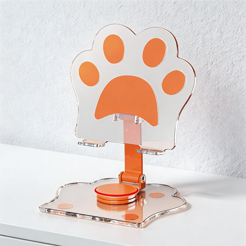 CouldNook Cute Cat Paw Acrylic Phone Stand - 360° Rotating Adjustable Holder