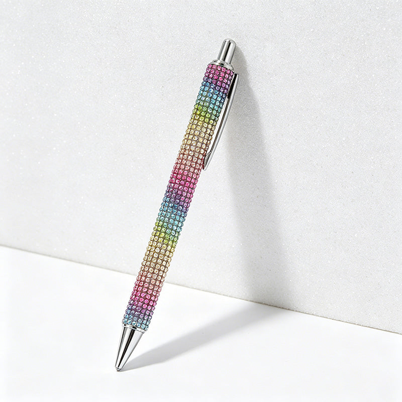 CouldNook Pen-Bling Bling Rhinestone Paved Retractable Metal Ballpoint Pen Luxury Gift Pen for Office School Wedding