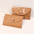 Vintage Kraft Paper DIY Dried Flower Greeting Cards, Assorted Floral Designs for All Occasions