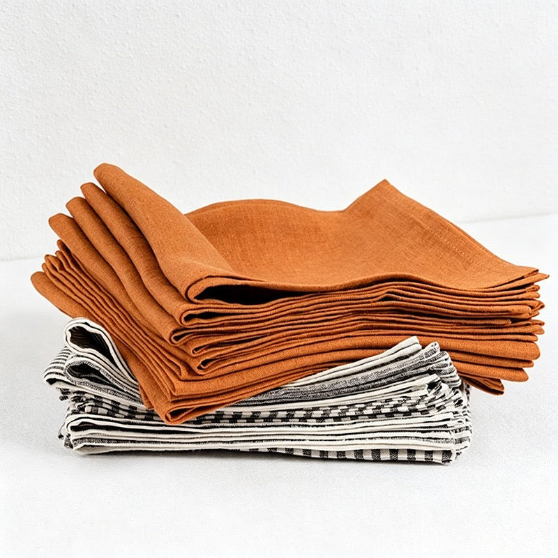 CouldNook Pure Linen Napkin - Premium Rustic Tea Towel (Small)