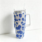CouldNook 40oz Rhinestone Tumbler-Stainless Steel Vacuum Insulated Ice Tumbler with Handle & Straw