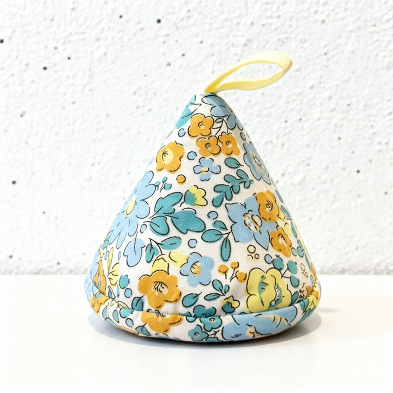 CouldNook Floral Cotton Triangle Pot Lid Cover & Mini Oven Mitt - Anti-Scald Holder