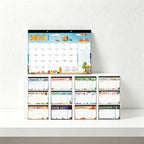 English 2026-2027 Wall Calendar - Floral Art Monthly Planner