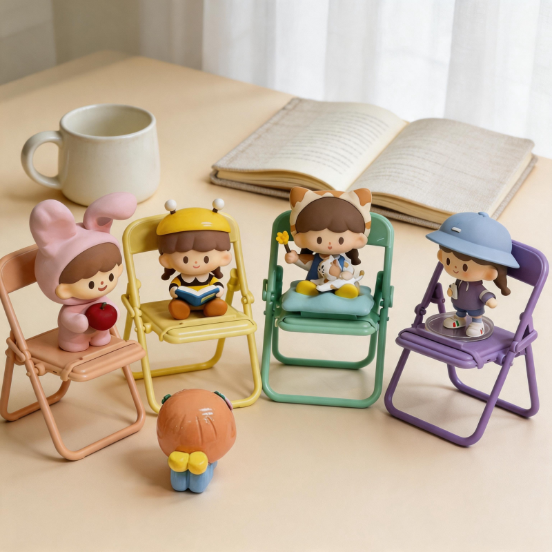 CouldNook Cute Chair-Shaped Foldable Phone Stand - Desk Decor & Phone Holder
