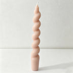 Twisted Spiral Taper Candles - Long Stem Decorative Dinner Candles