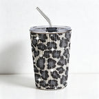 CouldNook 17oz Rhinestone Tumbler-Stainless Steel Insulated Straight Body Cup with Straw