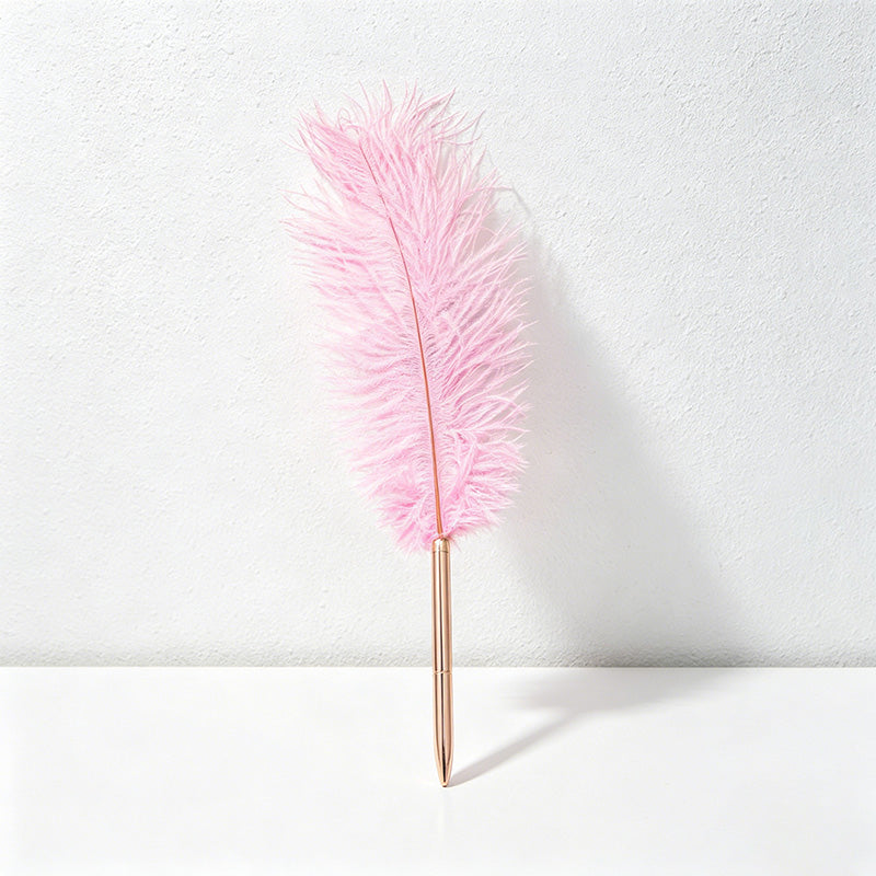 CouldNook Pen-Vintage Ostrich Feather Ballpoint Pen Elegant Gift Pen for Wedding Office Graduation