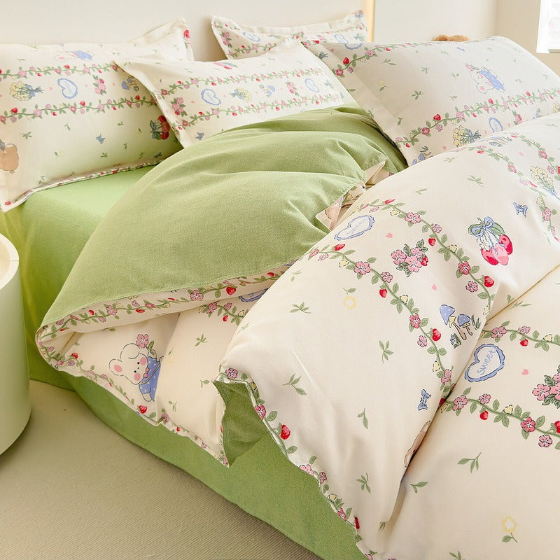CouldNook Duvet Cover-Floral Print Ultra Soft Skin-Friendly Bedding