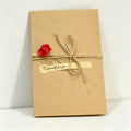 Vintage Kraft Paper DIY Dried Flower Greeting Cards, Assorted Floral Designs for All Occasions