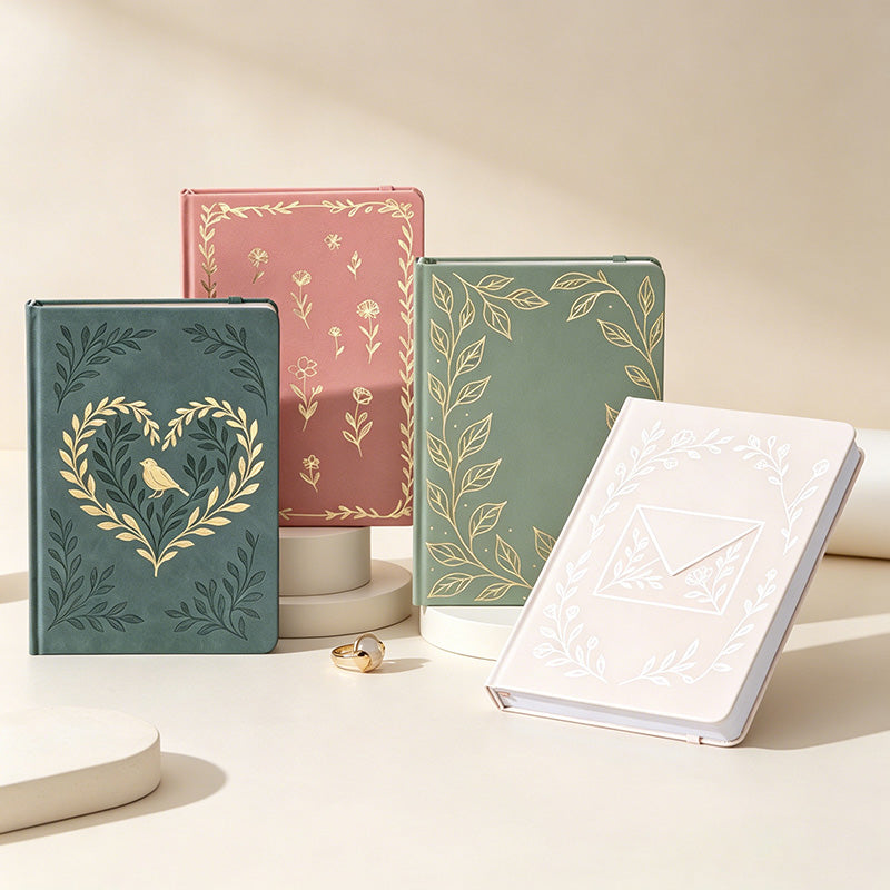 CouldNook Premium A5 Dotted Notebook - Aesthetic Faux Leather Journal (160gsm)