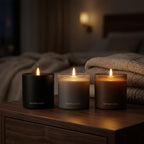 CouldNook Scented Candles - Premium Matte Glass Mini Candle 3-Piece Gift Set