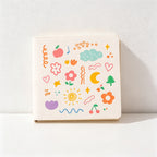 CouldNook Kawaii Square Pocket Notebook - Faux Leather Blank Journal