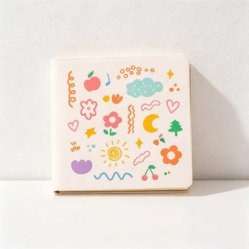 CouldNook Kawaii Square Pocket Notebook - Faux Leather Blank Journal