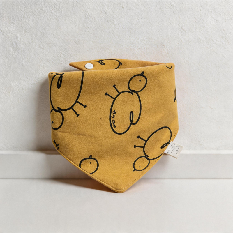 CouldNook Premium Cotton Baby Bandana Bibs - Pumpkin Moon Soft Series (5-Pack)