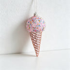 Pink Glitter Christmas House Wall Decor - 3D Hanging Christmas Decoration