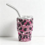CouldNook 3oz Rhinestone Shot Glasses-Stainless Steel Vacuum Insulated Tumbler with Straw