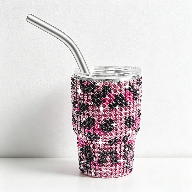 CouldNook 3oz Rhinestone Shot Glasses-Stainless Steel Vacuum Insulated Tumbler with Straw