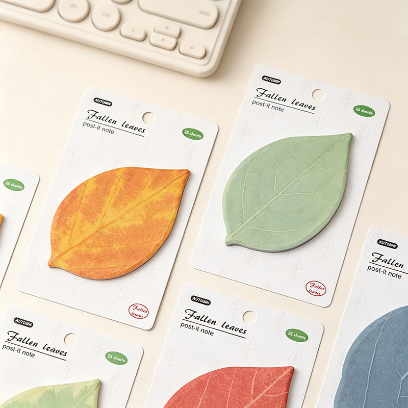 CouldNook Realistic Botanical Leaf Sticky Notes - Nature Aesthetic Memo Pad