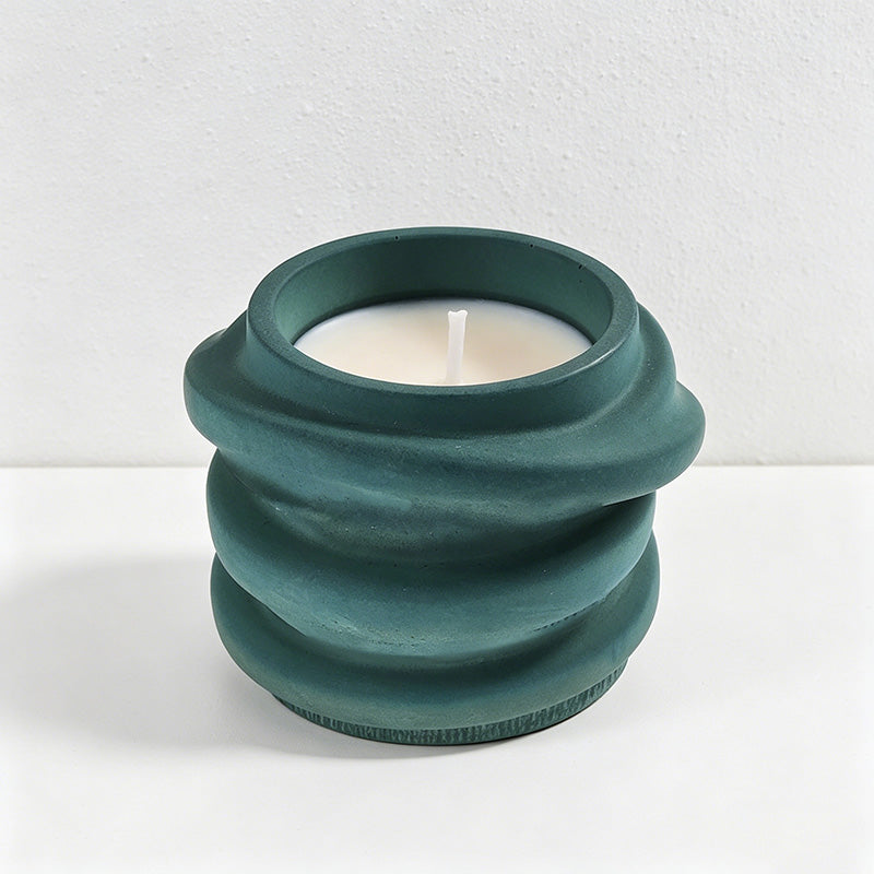 CouldNook Abstract Geometric Scented Candle - Modern Swirl Art Decor