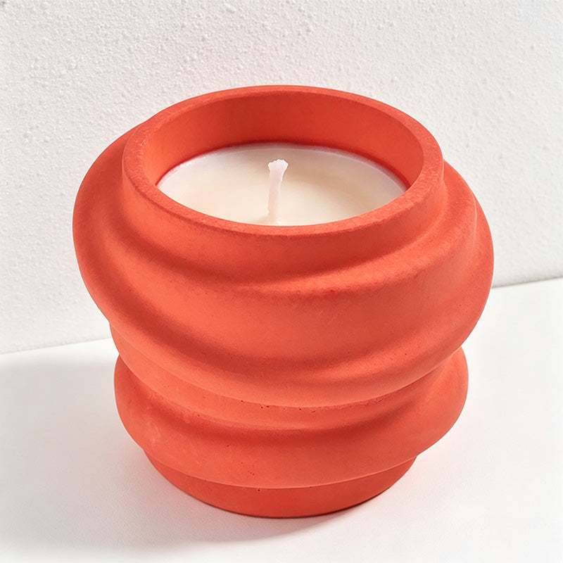 CouldNook Abstract Geometric Scented Candle - Modern Swirl Art Decor