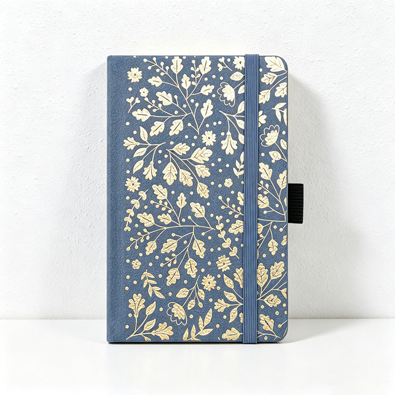 CouldNook Premium A6 Pocket Notebook - Gold Foil Faux Leather Journal