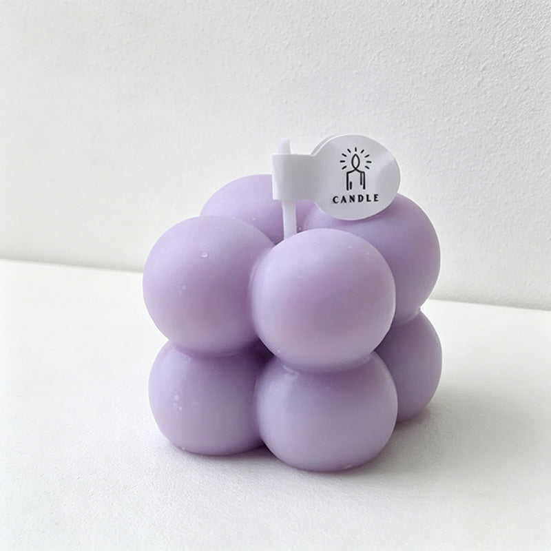 CouldNook Mini Bubble Cube Scented Candle - Pastel Morandi Aesthetic Decor
