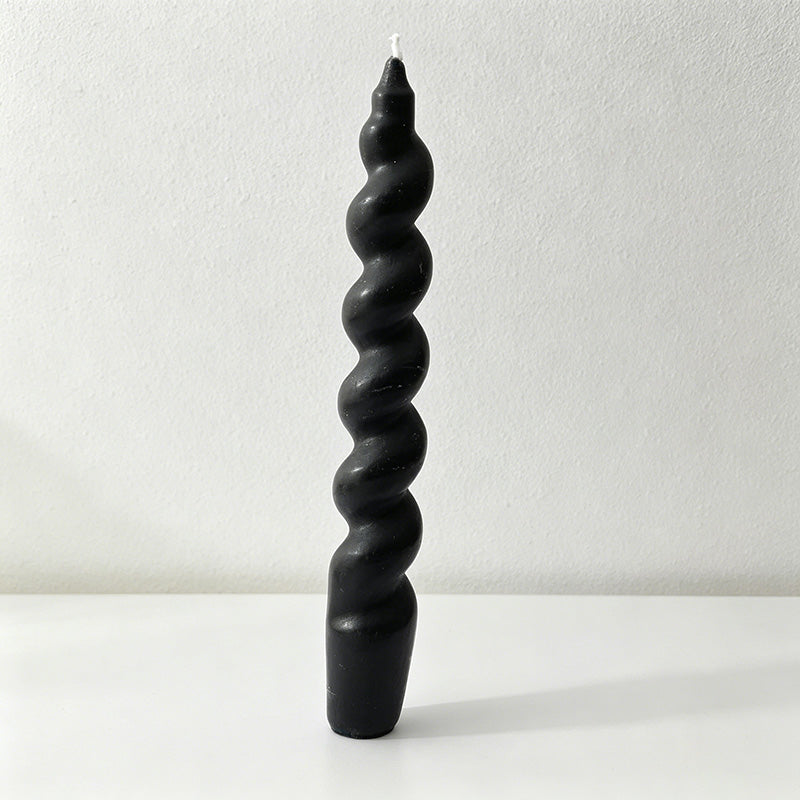 Twisted Spiral Taper Candles - Long Stem Decorative Dinner Candles