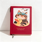 CouldNook Cute Animal Illustrated A5 PU Leather Notebook