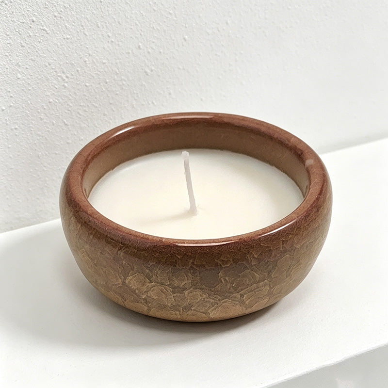 CouldNook Vintage Ice-Cracked Ceramic Scented Candle - Zen Tea Aromatherapy
