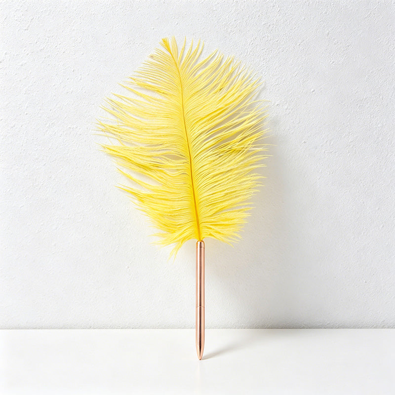 CouldNook Pen-Vintage Ostrich Feather Ballpoint Pen Elegant Gift Pen for Wedding Office Graduation