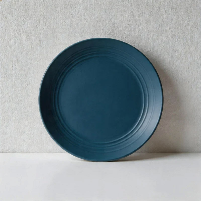 Multicolor Round Plastic Plates - Lightweight Unbreakable Dinner Plates for Daily Use（Set of 10）
