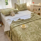 CouldNook Premium Cotton Homespun Flat & Fitted Sheet - Vintage Botanical