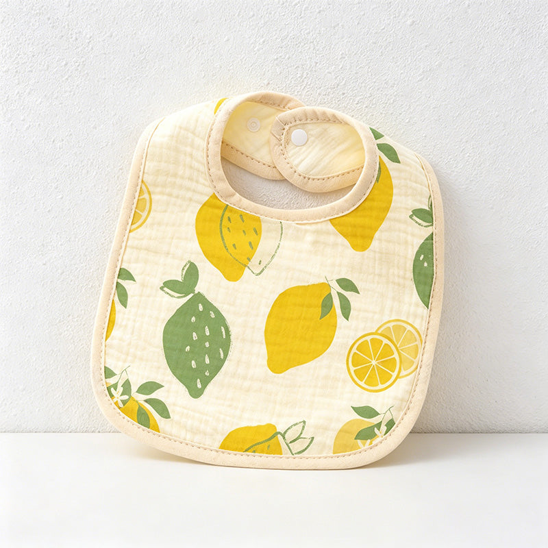 CouldNook Premium Muslin Cotton Baby Bib - Reversible 6-Layer U-Shape Drool Apron(set of 10)