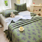 CouldNook Premium Cotton Homespun Flat & Fitted Sheet - Autumn Forest