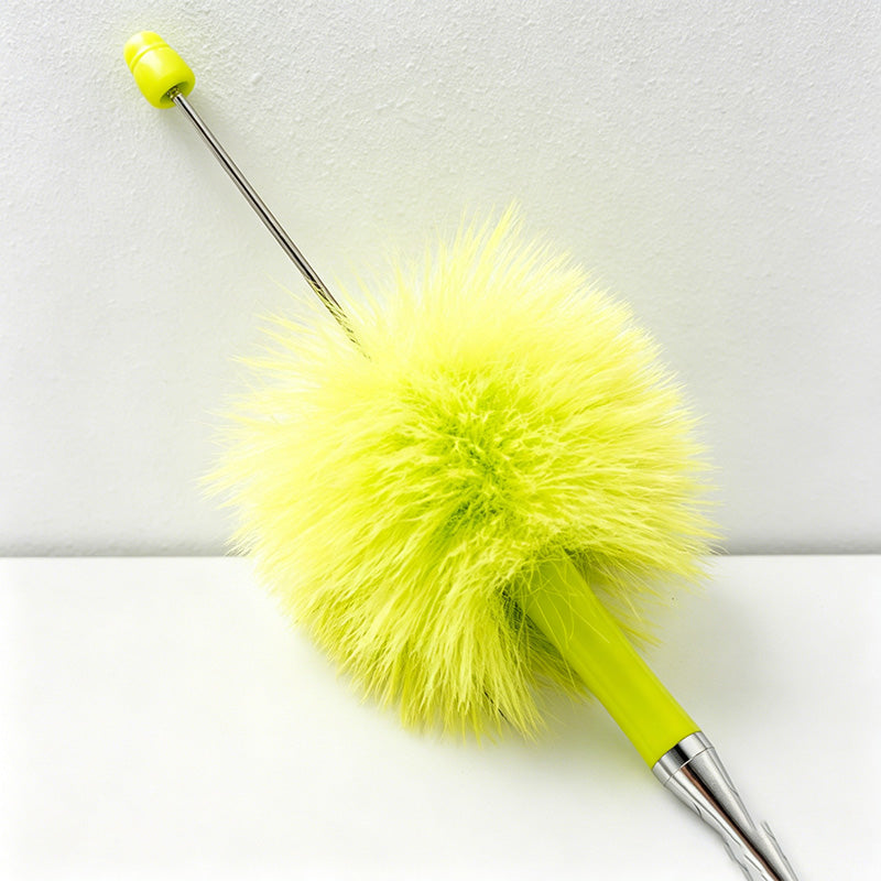 CouldNook Pen-Cute Pom Pom Beaded Ballpoint Pen DIY Creative Plush Ballpoint Pen for Gift & Office