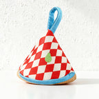 CouldNook Retro Argyle Fruit Triangle Pot Lid Cover - Thickened Mini Oven Mitt